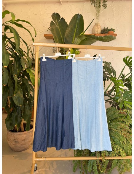 Falda larga vaquera evasé