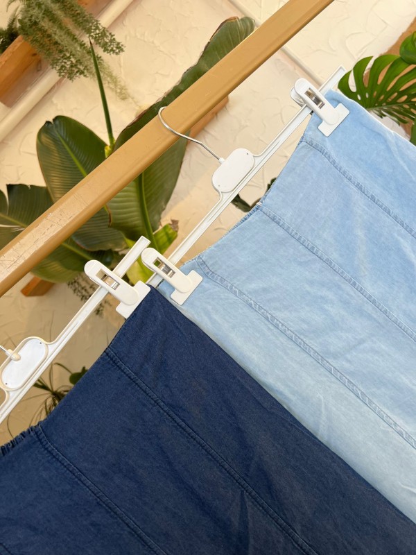 Falda larga vaquera evasé 2