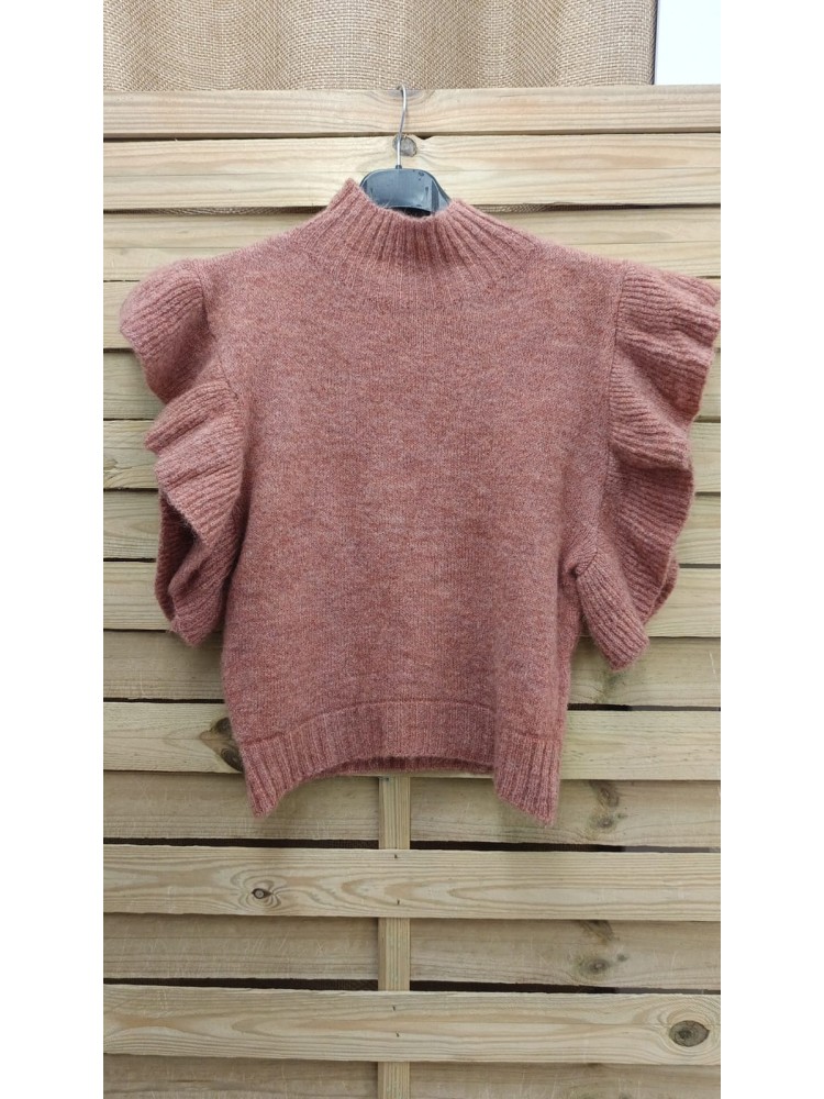 Chaleco maxi volante en sisa