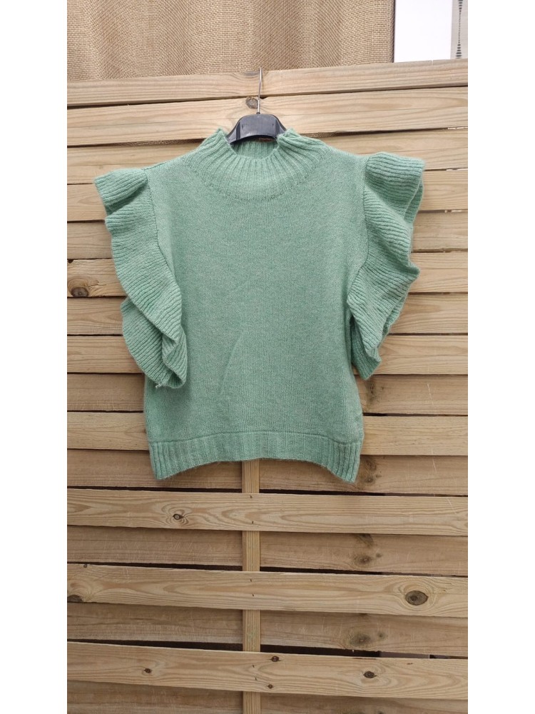 Chaleco maxi volante en sisa