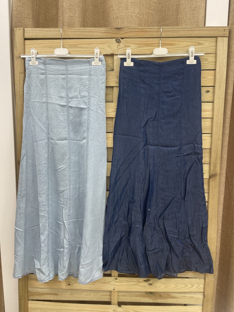 Falda larga vaquera evasé