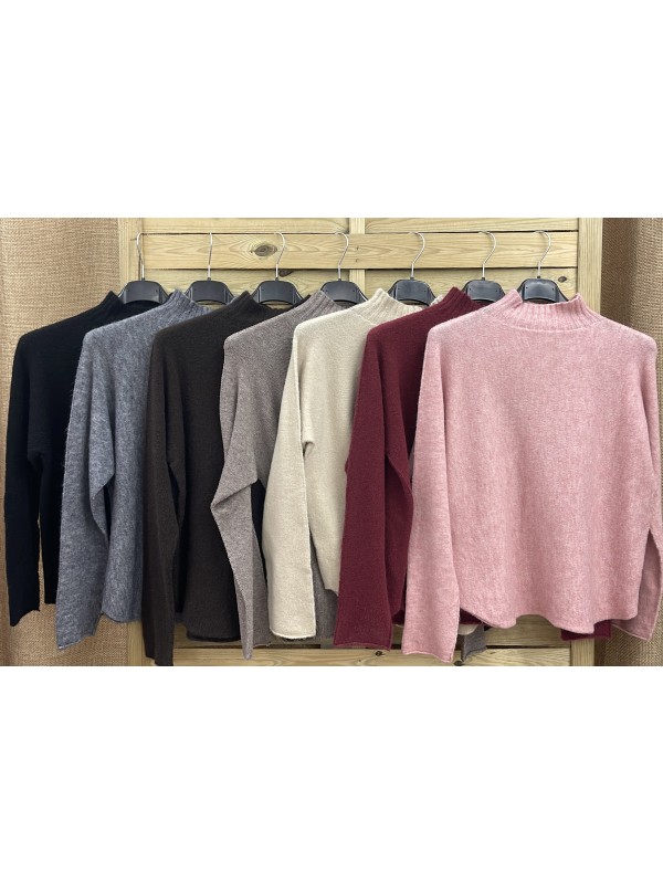 Jersey básico cuello subido