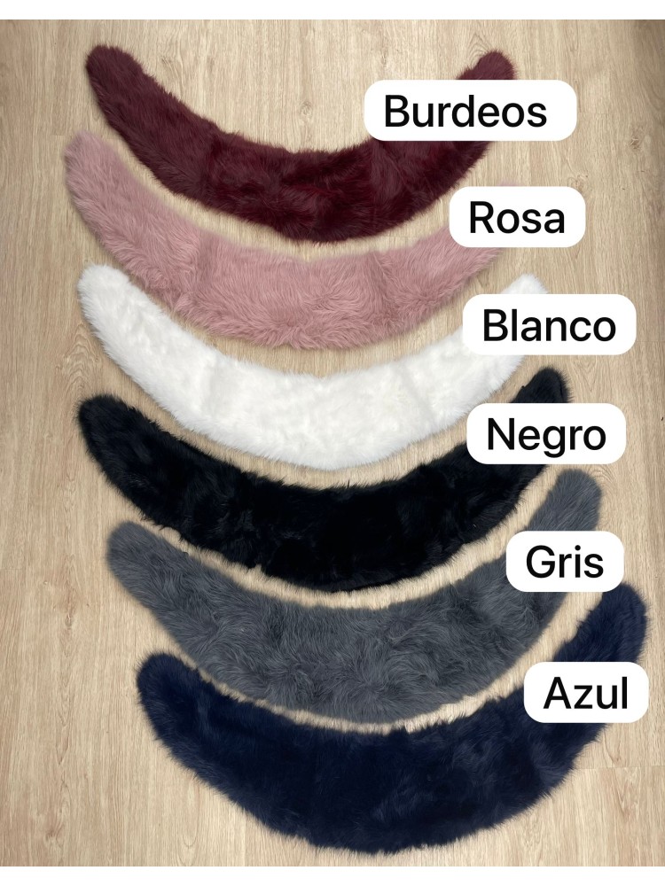 Cuello de pelo sintético ancho de 88cm