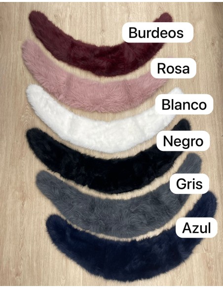 Cuello de pelo sintético ancho de 88cm