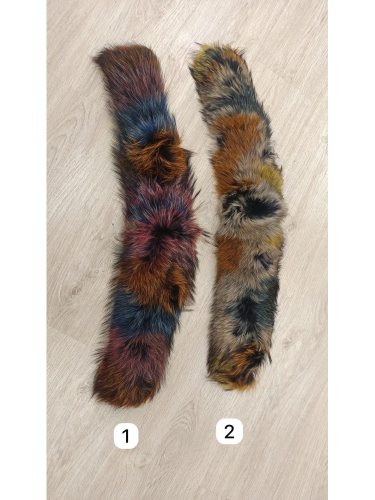 Cuello de pelo natural de colores