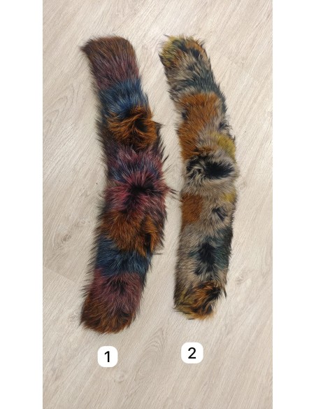 Cuello de pelo natural de colores