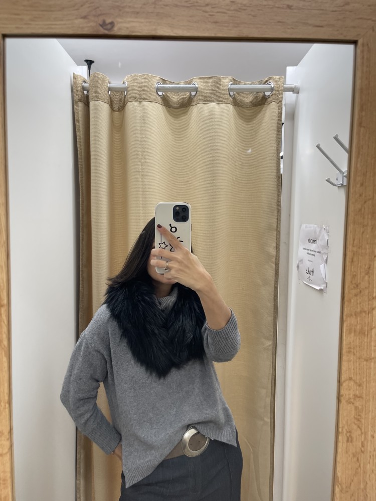 Cuello de pelo natural