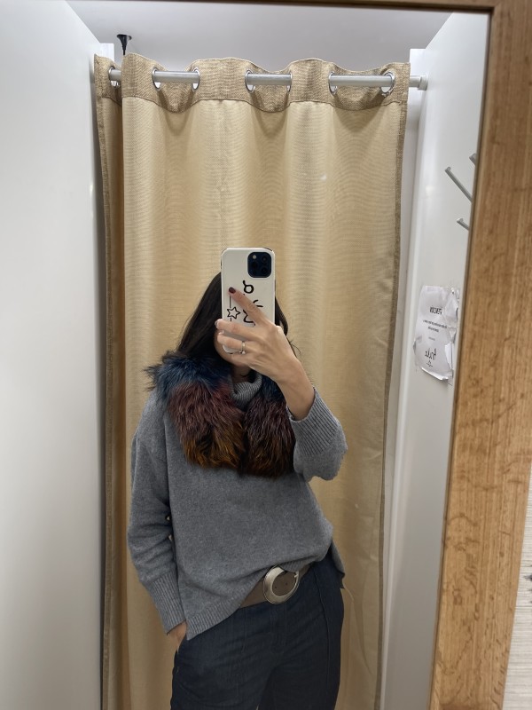 Cuello de pelo natural de colores 2