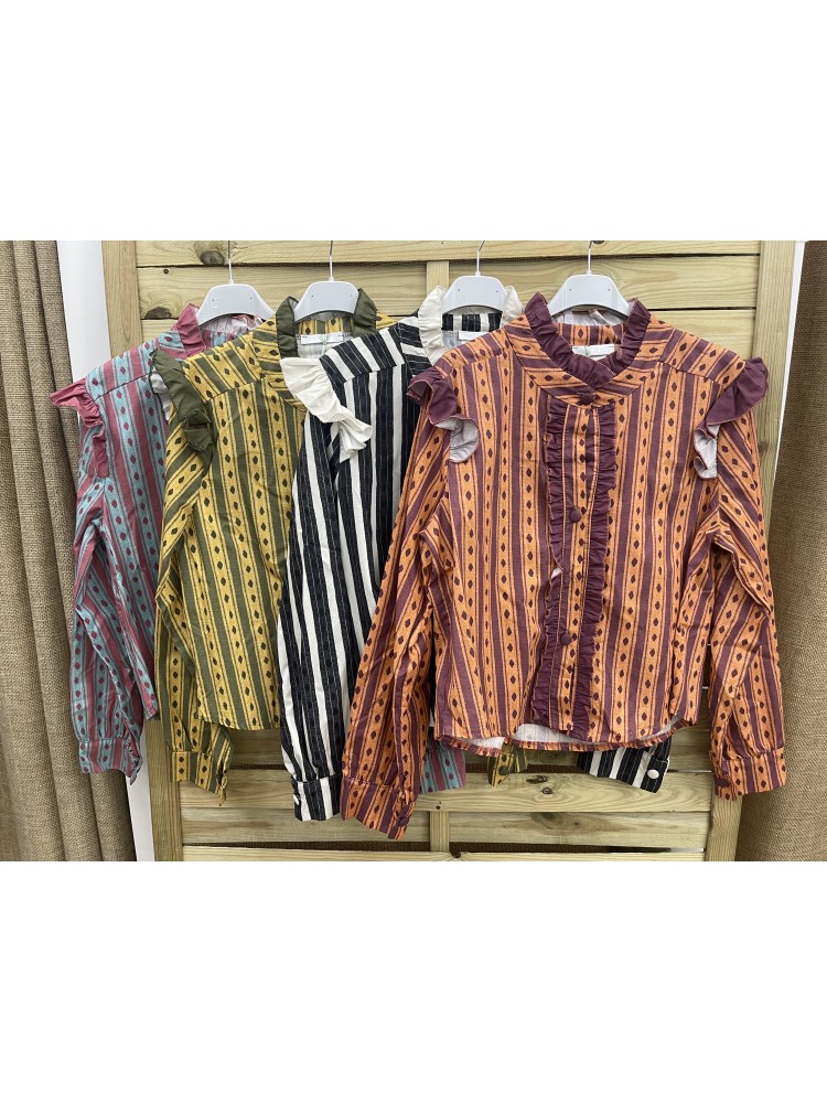 Camisa Jaén doble volante delantero y en hombros