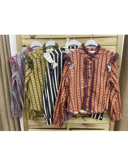 Camisa Jaén doble volante delantero y en hombros