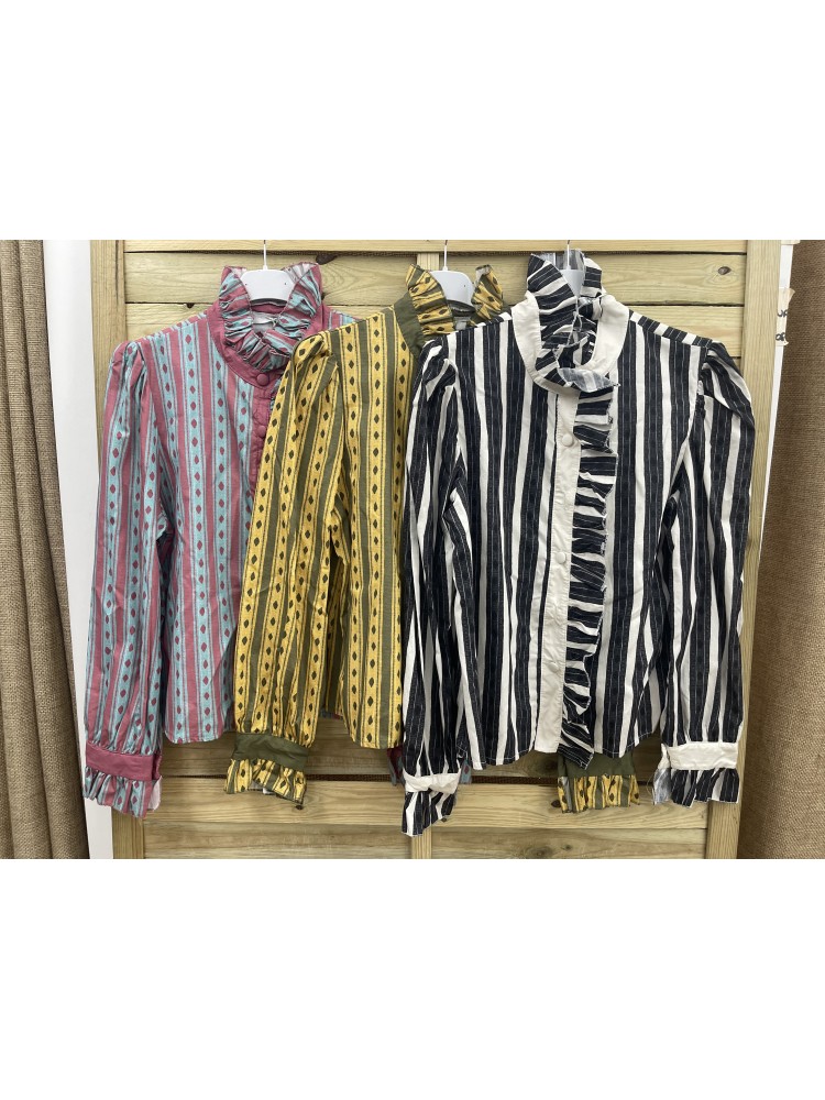 Camisa Jaén con volante delantero vertical