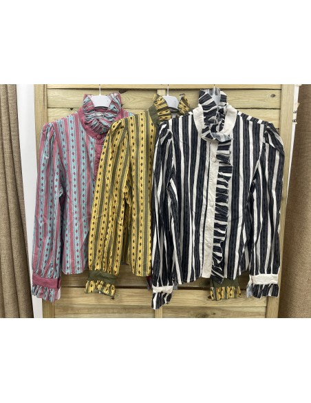 Camisa Jaén con volante delantero vertical