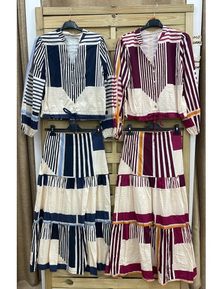 Camisa tipo bomber estampado geométrico