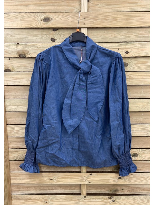 Camisa vaquera Eli con nudo delantero