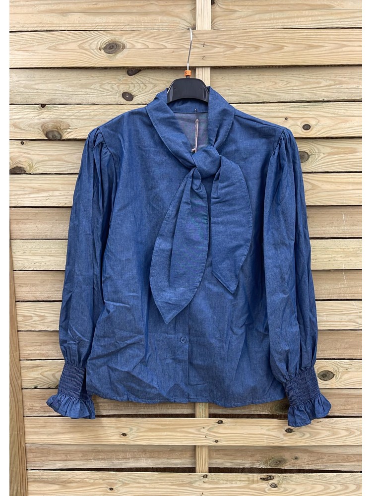 Camisa vaquera Eli con nudo delantero