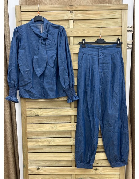 Camisa vaquera Eli con nudo delantero