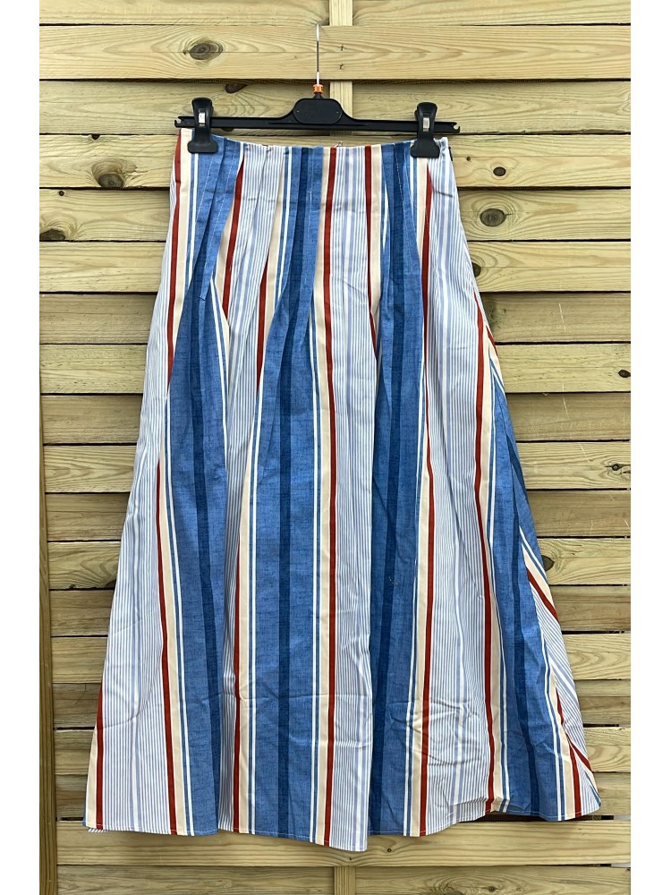 Falda midi Alba rayas asimétricas