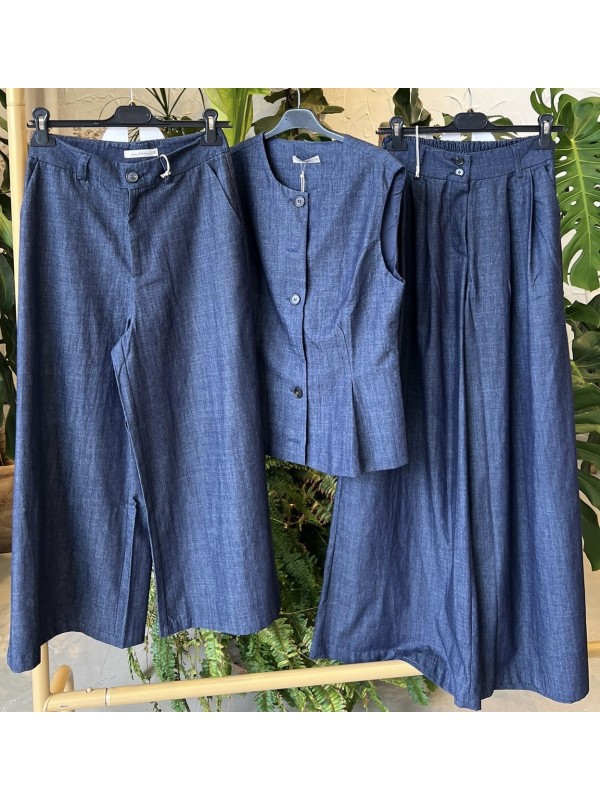 Pantalon vaquero culotte Oliva