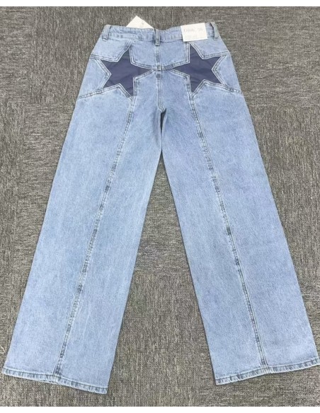 Jeans con estrella trasera azul