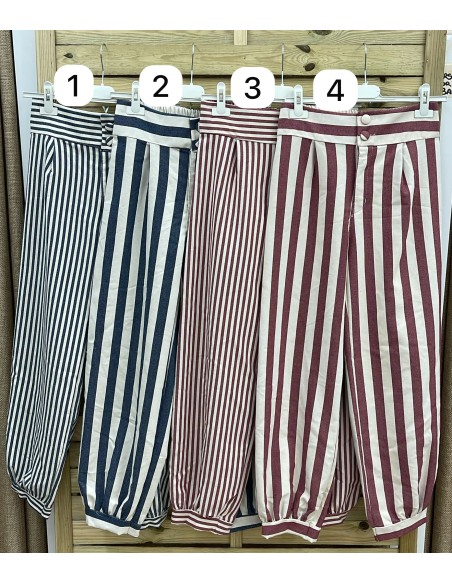 Pantalon bombacho Tana de rayas