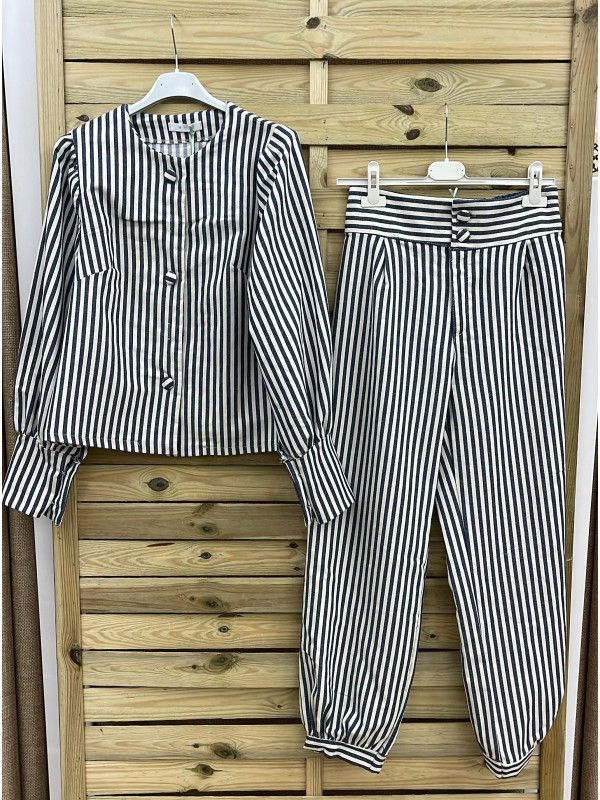 Pantalon bombacho Tana de rayas 2