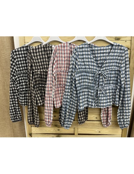 Camisa vichy lazos Denia