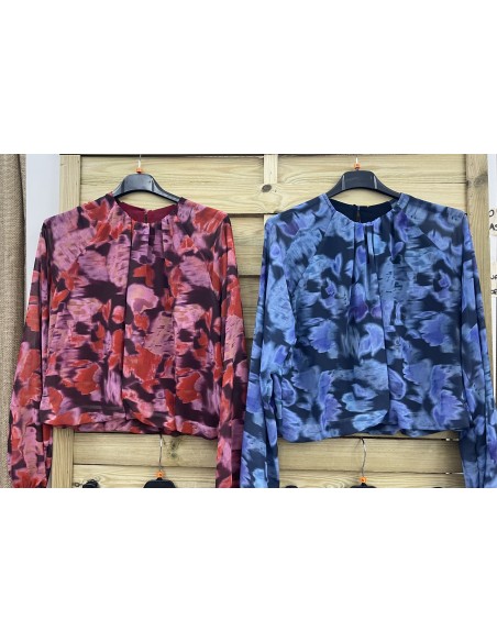 Camisa Vera de flores cintura elastica