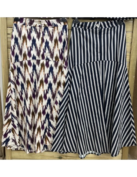 Falda midi estampada Catalina