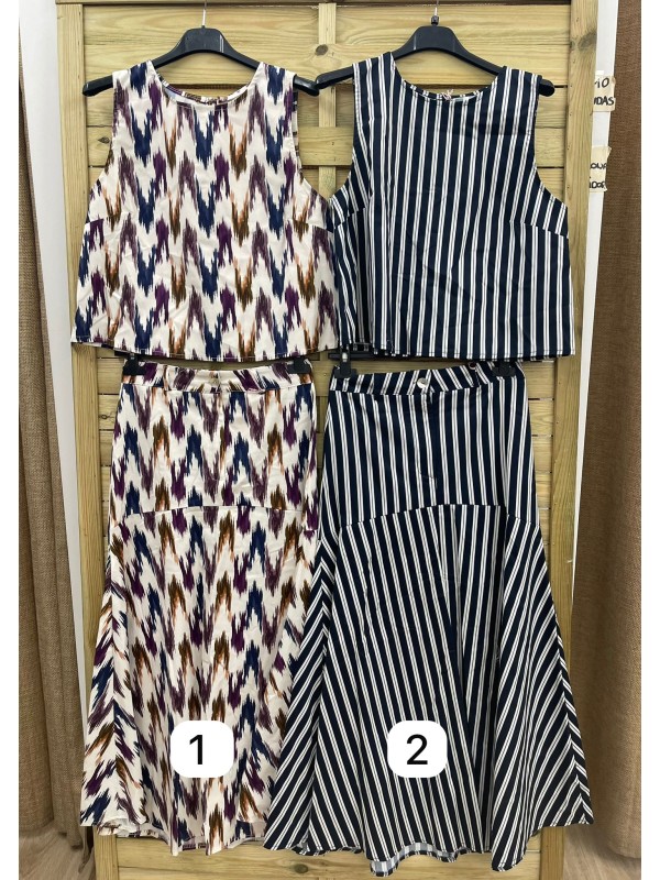 Top estampado de sisa Catalina