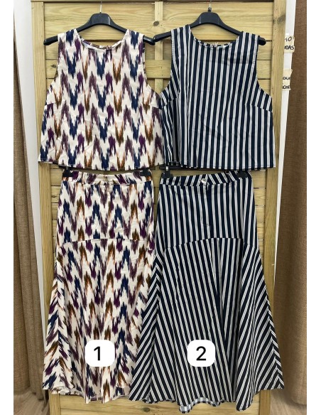 Top estampado de sisa Catalina