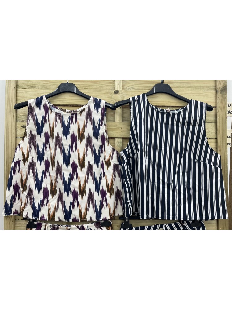 Top estampado de sisa Catalina