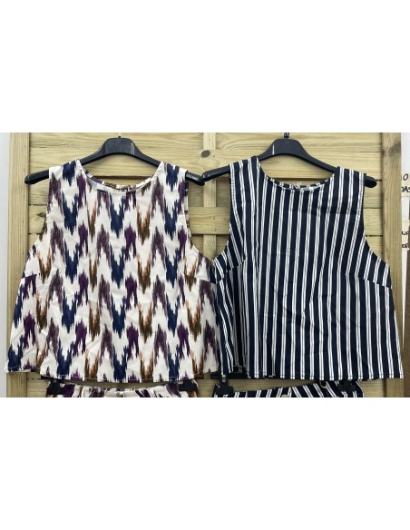 Top estampado de sisa Catalina