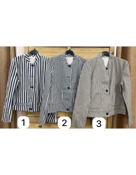 Cazadora raya marinera