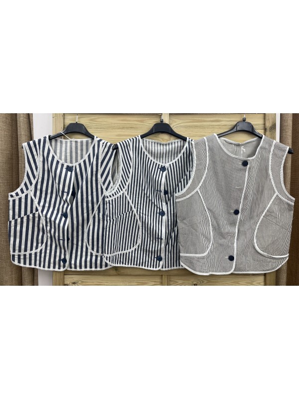 Chaleco raya marinera vivo liso 2