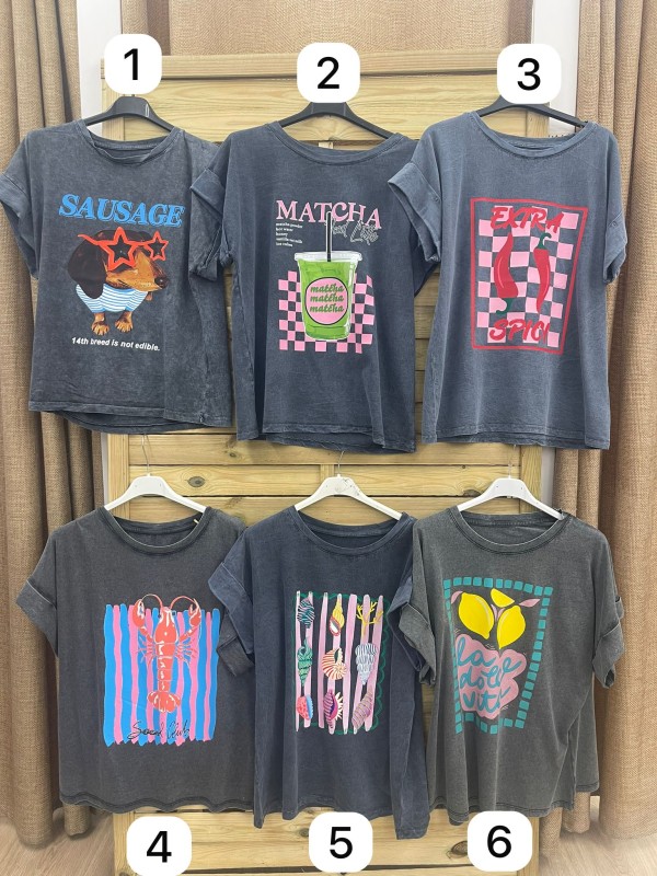 Camiseta divertida fondo grisaceo