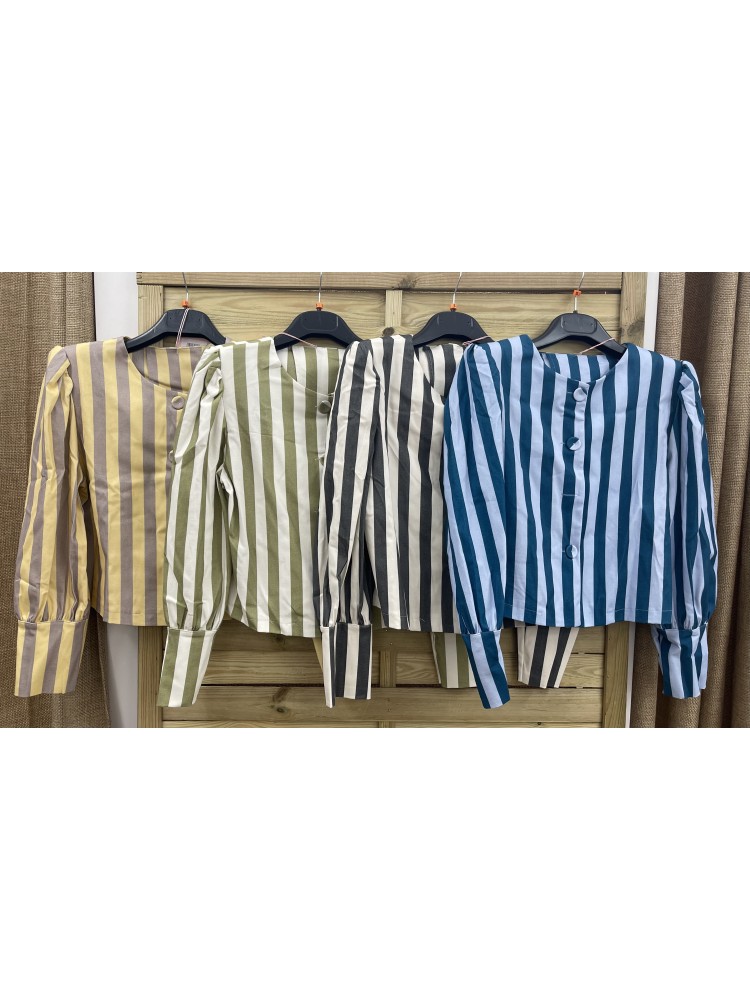 Chaqueta Sintra de rayas con hombreras