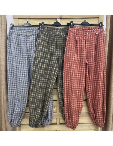 Pantalon Estoril bombacho de cuadros
