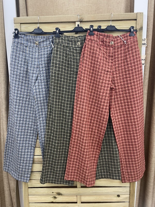 Pantalon Estoril recto de cuadros