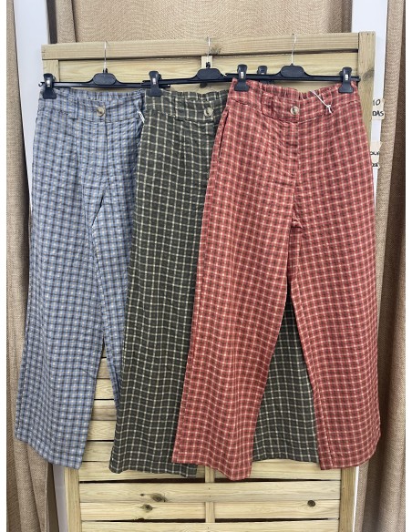 Pantalon Estoril recto de cuadros