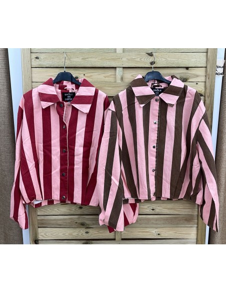 Bomber de rayas con maxi manga