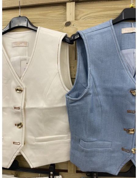 Chaleco Sara botones dorados