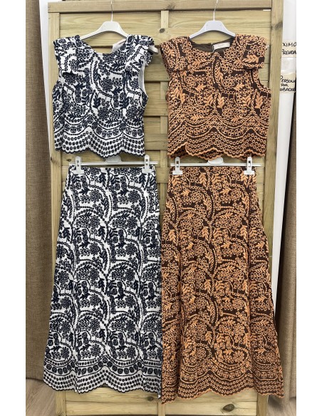 Conjunto bordado Florencia