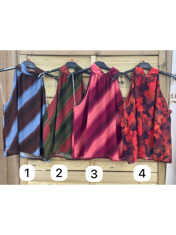 Top halter de gasa Mirto