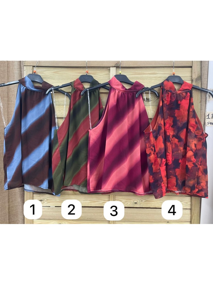 Top halter de gasa Mirto