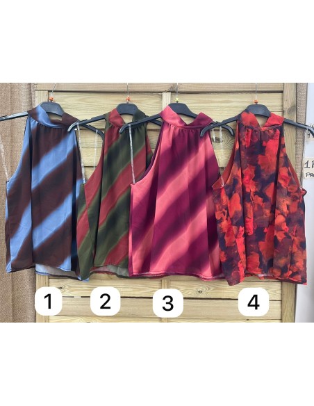 Top halter de gasa Mirto