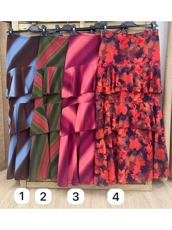 Falda de gasa doble capa Mirto