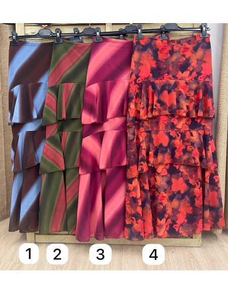 Falda de gasa doble capa Mirto