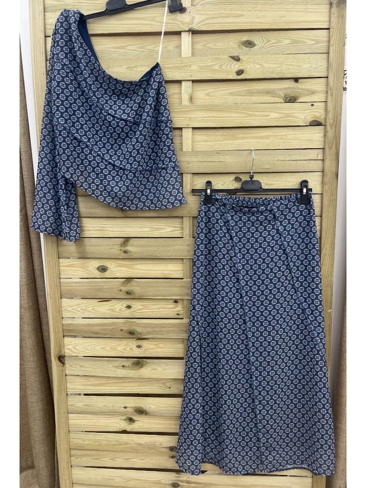 Top asimétrico costuras Fátima