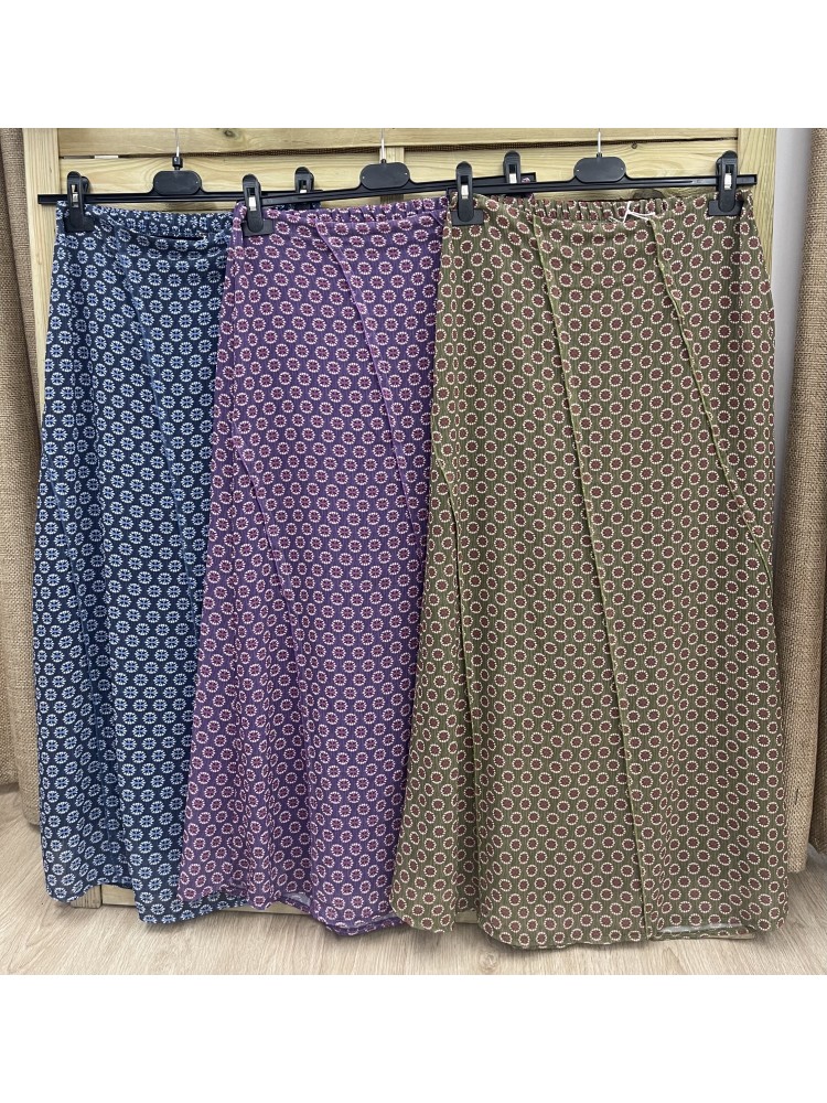 Falda midi costuras Fátima