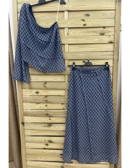 Falda midi costuras Fátima